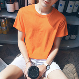 夏季t恤男短袖韩版潮学生半袖t桖林弯弯修身圆领半截袖体恤上衣服