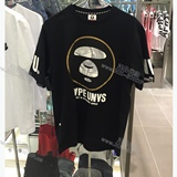 Aape男装 正品香港专柜代购 16夏猿人休闲短袖运动T恤 2581黑
