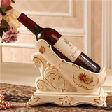 欧美奢华象牙陶瓷红酒架摆件 复古贵族香槟杯酒具客厅餐厅酒托