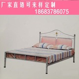 特价双靠背铁艺床单层单人双人公寓床现代简约简易铁床折叠床厂家