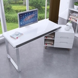时尚电脑桌台式家用卧室转角书桌个性白色烤漆旋转办公桌子写字台