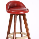q设计师高脚椅实木吧椅吧凳意大利高脚凳西餐厅工作室吧台椅子
