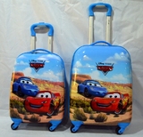 正品迪士尼儿童汽车拉杆箱麦昆旅行箱男女可爱卡通学生行李箱18寸