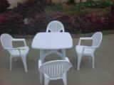 大排档户外休闲塑料桌椅套件/加厚款烧烤沙滩塑料桌椅组合批发 。