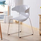 特价宜家北欧设计师椅子现代简约餐桌椅塑料靠背钢管办公休闲桌椅