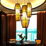 东南亚吊灯客厅灯竹艺灯具创意艺术卧室餐厅灯三头复古新中式灯饰