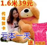 毛绒玩具泰迪熊公仔抱枕布娃娃大号抱抱熊大熊生日礼物女1.6米1.2