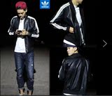 Adidas运动外套夹克三叶草男女春秋装立领学生情侣棒球服进口皮衣