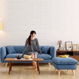 简约小户型布艺沙发组合现代北欧宜家布沙发双人三人日式沙发客厅