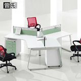 上海曾氏办公家具 三人位屏风组合办公桌 现代创意职员位员工桌
