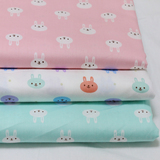 全棉面料卡通小兔宝宝幼儿园学生纯棉床单被套斜纹印花布料手工布