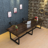 美式实木办公桌家具简约现代大型会议桌长条桌椅洽谈桌电脑桌书桌