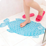 可爱鱼形浴室吸盘防滑地垫 卫生间淋浴垫子洗澡按摩脚垫卫浴门垫