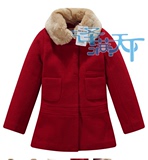 2015冬新款童装新品22164150211巴拉巴拉正品女童羊毛呢大衣外套