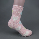 珊瑚绒女袜中筒成人地板袜毛巾袜加厚保暖睡眠袜松口月子袜地毯袜