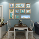 美式乡村装饰画客厅沙发背景墙画餐厅组合有框画田园地中海挂画壁