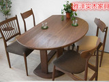 原创新款组装欧式实木北欧风格白橡木餐桌半圆桌及各种桌椅定制