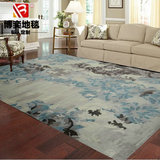 现代简约羊毛加丝地毯客厅卧室床边毯茶几毯 可定制任意尺寸多彩