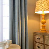 鹰彪酒店宾馆素色窗帘现代简约纯色全遮光加厚雪尼尔客厅窗帘定制