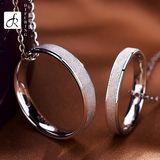 戴福瑞925银情侣戒指刻字创意戒指一对情侣对戒指女纯银送女友