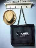 欧美外贸大牌专柜赠品黑色网纱容量沙滩购物袋女士链条手提单肩包
