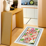 平面可移除墙贴荷塘鲤鱼 3D立体效果地面贴 浴室厨房客厅装饰贴画
