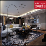 新中式奢华水墨画艺术混纺羊毛地毯客厅书房茶几卧室抽象满铺定制