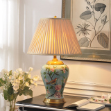 欧式复古高档陶瓷台灯卧室床头客厅装饰大号台灯创意手绘全铜台灯