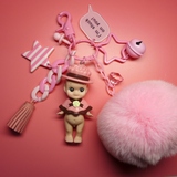 sonnyangel索尼天使丘比娃娃钥匙扣装饰车包挂件巧克力粉色祖国版