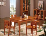 日式实木餐桌椅组合 简约西餐桌 4人6人位餐台 小户型长方形饭桌