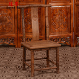 红木家具 鸡翅木小餐椅 明清古典原木仿古中式实木靠背椅子 茶椅