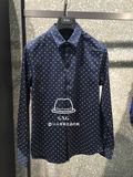 新品特惠！GXG专柜正品代购秋季男士蓝底黑点长袖衬衫63203458