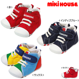 日本代购MIKIHOUSE一段/1段学步鞋软底粘扣球鞋款日本制现货包邮