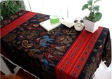 东南亚民族风棉麻桌布布艺亚麻外贸异域餐桌布茶几布盖布桌垫包邮