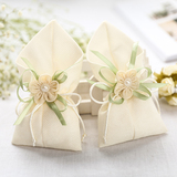 2016个性创意喜糖袋 婚礼婚庆欧式喜糖盒子清新布糖袋结婚用品
