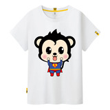 SUGU猴子超人情侣装夏2016韩版新款男女T恤衫加肥大嘴码班服定制