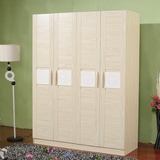 简易实木质板式组合整体衣柜2门3门4门组装大衣橱卧室储物柜浮雕
