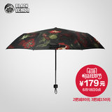 2016新款黑柠檬air超轻晴雨伞黑胶遮阳伞随身折叠雨伞女荷叶效应