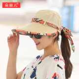 帽子女夏天防紫外线可折叠防晒骑电动车夏季透气遮阳帽大沿帽女士