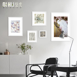 现代简约清新创意孔雀花卉客厅沙发背景墙画餐厅组合装饰画有框画
