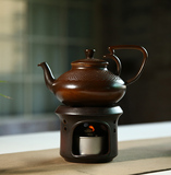 粗陶煮茶炉日式陶瓷温茶壶 酒精煮茶器 功夫茶具明火煮茶器烧水壶