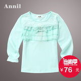 安奈儿童装 女童秋款打底衫中大童纯棉体恤 儿童长袖T恤AG511411