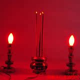 铜电香炉 铜电烛灯 电子香炉纯铜蜡烛灯财神灯香烛灯烛台香插