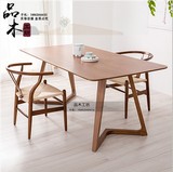 新中式实木餐桌 简约办公桌会议桌 现代简易木质小户型餐桌休闲桌