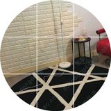 时尚黑白圆形地毯 几何简约条纹客厅茶几地毯卧室床边地毯可定制