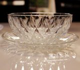 透明玻璃碗水晶钻石雕花碗碟套装米饭沙冰水果沙拉盘甜品冰淇淋碗