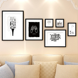 现代简约黑白色调照片墙相框墙客厅沙发背景装饰书房挂墙画框1511