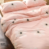 床单单件 纯棉 欧美风4四件套1.5m1.8m2米床双人春夏 全棉布被单