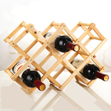 葡萄酒架松木摆件酒瓶架 客厅时尚家饰欧式红酒架 原木色实木创意