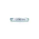 香港代购正品Tiffany蒂芙尼18K铂金三钻圆形戒指镶钻情侣对戒